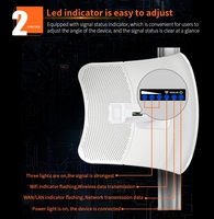 Punto de Acceso Inalámbrico para Exteriores MT7621A, Alcance de 20 km, 5.8G, 900 Mbps, Antena de 26 dBi, Largo Alcance, Punto de Acceso CPE de 26 dBi