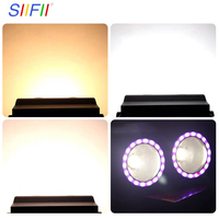 COB Par Stage 2-Eyes 100W LED Blinder Lights Warm and White ou RGB Mix LED Rings avec Strip pour mariage et église
