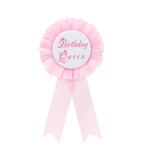 Satin Vải Sinh Nhật Cô Gái Tinplate Huy Hiệu Pin, Cô Gái Nữ Hoàng Sinh Nhật Hoa Hồng Nút Pins, Hạnh Phúc Sinh Nhật Đảng Phụ Kiện Trâm - Product Image 4