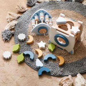 Nouveau design 2026 – Jouet éducatif Montessori 5-en-<span class=keywords><strong>1</strong></span> en bois pour enfants : fusée cognitive pour bébés, avec certification CPC - Product Image 3