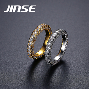 진세 남성 힙합 반지 쥬얼리 힙합 크리스탈 남녀 공용 빅 헤드 힙합 락 큐빅 지르코니아 반지 - Product Image 1