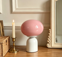 Lámpara de Mesa Decorativa LED Ecológica con Forma de Hongo para Sala de Estar, Luz Nocturna Moderna y Minimalista