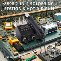 Station de soudage à affichage numérique 2-en-1, pistolet à air chaud et fer à souder pour la réparation de téléphones portables, BGA, SMD, PCB, IC, sortie 60W