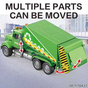 Modellino Realistico di <span class=keywords><strong>Camion</strong></span> della Spazzatura, Veicolo Urbano 3D <span class=keywords><strong>Giocattolo</strong></span> Educativo per Bambini con Luci e Suoni - Product Image 3