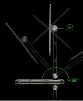 Support de bureau flexible en alliage d'aluminium pour iPad, téléphone portable et tablette, rotation à 360 degrés, support magnétique suspendu