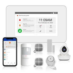 2023 nouvelle édition système d'alarme de sécurité pour maison intelligente WIFI cambriolage avec GS-G1 d'affichage à écran tactile de 4.3 pouces