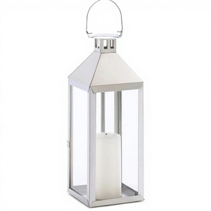 Indian Handcrafted Metal Etching Mini Hanging Lantern Home Festival & Gifting Glass Candle Holders Lanterns & Candle Jar - Product Image 1