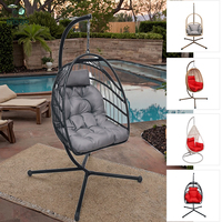 Chaise suspendue d'extérieur en forme d'œuf pour patio, balcon, cour intérieure, ou jardin