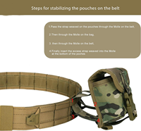 Bataille avec accessoires-Ceinture de combat tactique à dégagement rapide Rigger Airsoft Belt Heavy Duty Belts 8 Pcs