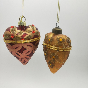 Hot Sale Blown <strong>Openable</strong> Filling Christmas Tree <strong>Glass</strong> Love Heart Shaped Ornaments Ball Red Mercury <strong>Bauble</strong> for Xmas Hanging Decor - Product Image 6