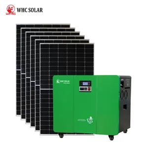 Sistema de energía Solar portátil para el hogar, Banco de energía de 220V, 500W, 1KW, 2KW, 3KW, 5KW, 10KW, generador Solar de emergencia para acampar con Panel Solar
