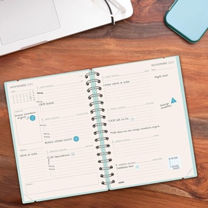 Libro de tapa dura Impresión Receta Diario A3 Tela Cubierta de lino Impresión personalizada Encuadernación <span class=keywords><strong>en</strong></span> espiral Encuadernación térmica Cosida - Product Image 4