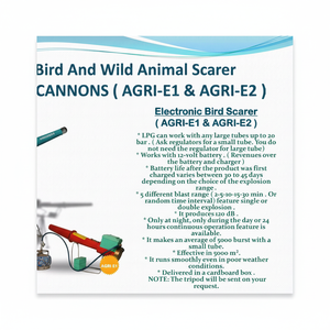 Machine à effrayer les oiseaux électronique (AGRI - E1) (Contrôle des oiseaux, Épouvantail à oiseaux, Épouvantail pour oiseaux, Épouvantail pour animaux sauvages, Chasseur de cochons) - Product Image 1