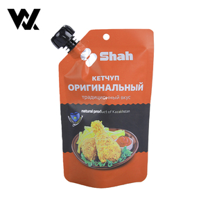 Emballage de sauce personnalisé, sachet à bec anti-fuite, effet mat, avec bec noir pour sauce ketchup, moutarde, raifort, sauce au vinaigre - Product Image 5