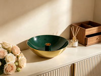 Plateau rond en métal pour bougies avec 4 coupelles à bougies, plateau blanc et bord doré, candélabre décoratif pour table