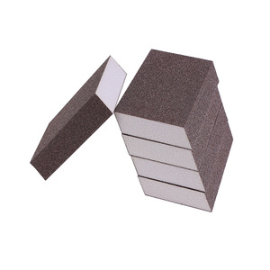 <span class=keywords><strong>Éponge</strong></span> de ponçage double angle lavable et réutilisable pour bois, cloisons sèches, métal, verre, en blocs de granulométrie 80/120/180/220 - Product Image 1