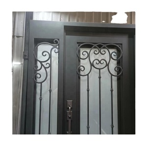 Newest Design Top Quality Round Top <b>Door</b> Iron Gate Design Iron <b>Door</b> Thermal Break - Product Image 4