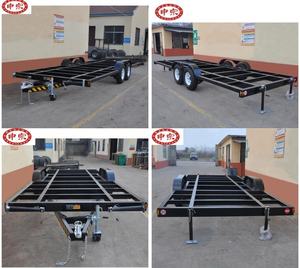 Chasis de remolque de esqueleto plano de eje tandem de 3,5 toneladas a la venta - Product Image 5