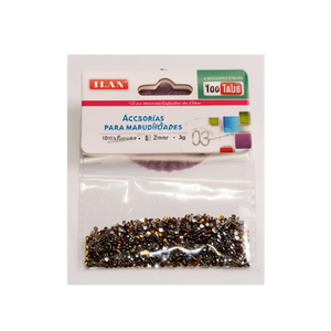 Perline di diamante Ilan da 2 mm colore caffè per la creazione di gioielli artigianali, confezione da 3 g - Product Image 2