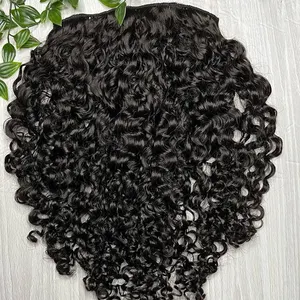 Việt nam Nguyên tóc con người Clip Ins bán buôn Trinh Nữ lớp biểu bì phù hợp liền mạch burmese kinky xoăn clip trong phần mở rộng tóc