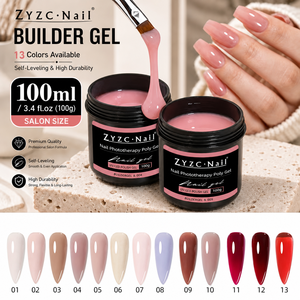ZYZC Gel UV LED Autolivellante per Estensione Unghie, 100g, <span class=keywords><strong>13</strong></span> Colori, per Salone di Bellezza e Nail Art - Product Image 1