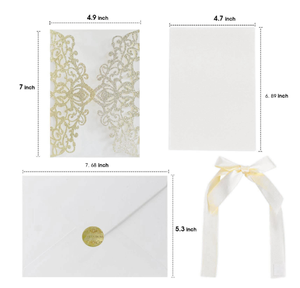 Venta al por mayor <span class=keywords><strong>de</strong></span> papel <span class=keywords><strong>de</strong></span> oro <span class=keywords><strong>de</strong></span> alta calidad láser hueco en blanco tarjeta <span class=keywords><strong>de</strong></span> invitación <span class=keywords><strong>de</strong></span> boda y sobres para regalos <span class=keywords><strong>de</strong></span> boda - Product Image 3