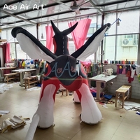 3mL Ballons gonflables animaux de dessin animé dragon rouge pour la publicité de promotion de décoration intérieure et extérieure