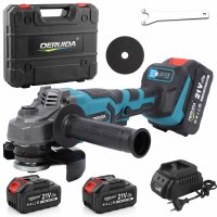 Meuleuse d'angle sans fil rechargeable DERUIDA 100 115 125 mm, outil électrique sans balais pour la découpe et le polissage à domicile