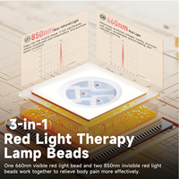AQSHE 2704 Dreifach-LED 8112 Chip Dual-Wellenlängen Medizinische TPU Rotlichttherapie-Matte für Ganzkörper Infrarot-Rotlicht-Decke