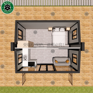 Villa mobile extensible de 2 à 3 chambres en conteneur, construction rapide, maison préfabriquée en kit avec panneaux sandwich - Product Image 6