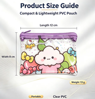 Bolsas Impermeables de PVC con Cierre de Cremallera y Diseño de Dibujos Animados Personalizadas, para Audífonos, Lápices Labiales y Otros Artículos Pequeños
