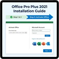 Versión Global de Office 2021 Pro Plus para PC, Multi-idioma, Soporte 24/7, Versión Internet, Clave de Licencia de Activación Global en Línea al 100%, 6
