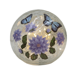 Luce Led palla di vetro di natale sfera stampata ornamento tedesco decorazioni in vetro di natale - Product Image 1