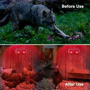 2025 di vendita calda solare Repeller per <span class=keywords><strong>animali</strong></span> all'aperto <span class=keywords><strong>notturno</strong></span> rosso notte uccelli gatto controllo cane pollaio allevamento lupo volpe Repeller - Product Image 6