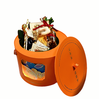 Caja de embalaje de regalo de cilindro de luz LED giratoria inteligente de cartón Boutique con manejo de impresión de recubrimiento UV de laminación mate en relieve