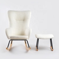 Fauteuil à bascule inclinable en bois massif de style moderne - Mobilier écologique modulaire pour salon, chambre, villa, maison