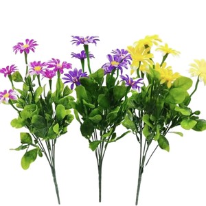 Bouquet de fleurs artificielles en plastique, marguerites, 30cm-100cm, pour la maison, le jardin, les décorations de mariage - Product Image 5