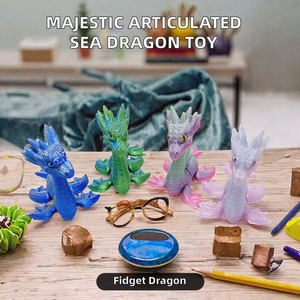 Dragón Articulado Fidget Majestic Sea Dragon con Boca Abrible, Impreso en 3D con Material PLA, Unisex, Flexible, Embalaje Original - Product Image 2