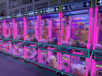 Parc d'attractions commercial classique empileurs de jeux machines de jeu grue griffe machine jouets griffe peluche distributeur automatique