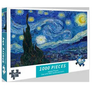 वयस्कों और बच्चों के लिए OEM अनुकूलन योग्य वैयक्तिकृत पेपर जिगसॉ पहेलियाँ 100 500 1000 2000 टुकड़े पहेली खेल