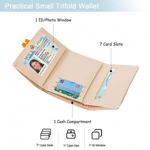 Cute 3D Duck Mini Folding <b>Wallet</b> Tiny Purse for Women-Cash Pocket Card <b>Holder</b> ID Window Animal Print Faux Leather <b>Wallet</b> - Product Image 2