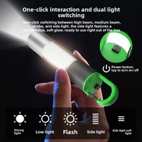 Mini lampe torche LED portable multifonctionnelle pour camping et alpinisme, rechargeable, à charge rapide, en ABS, indice IP20, avec porte-clés