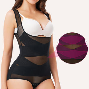 2025 nuevos chalecos de compresión para <span class=keywords><strong>mujer</strong></span>, monos adelgazantes con Control del vientre, moldeadores de cuerpo de talla grande, ropa interior transpirable para levantar glúteos - Product Image 3