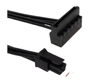 Original,01PF262 Mini 4 Pin to 2 x SATA Power Sleeved Cable 40cm