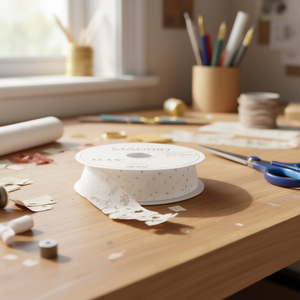 Nastro Decorativo Bianco a Pois 4.0Cm 91M Madrid Parigi Londra Tokyo - Product Image 2