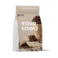 Sachet de café mono-PP étanche avec valve, pour la fraîcheur des grains de café, emballage alimentaire, impression personnalisée disponible, vente en gros