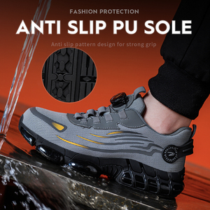 Zapatos de seguridad industrial con fondo automático para hombre, transpirables, antiestáticos, a prueba de perforaciones y con aislamiento de impactos, para hombre - Product Image 6
