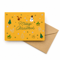 Tarjetas de Felicitación Navideñas Personalizadas, Tarjetas de Papel 3D Pop-up con Sobre, Logotipo Personalizado, Tarjetas de Regalo Navideñas para Negocios, Venta al Por Mayor