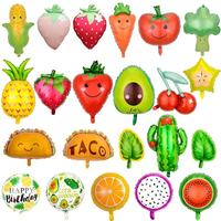 Ballons en aluminium jetables écologiques pour Fête Mexicaine, style Piñata, Flamant rose, Ananas, Cactus, Alpaga, Avocat, Anniversaire