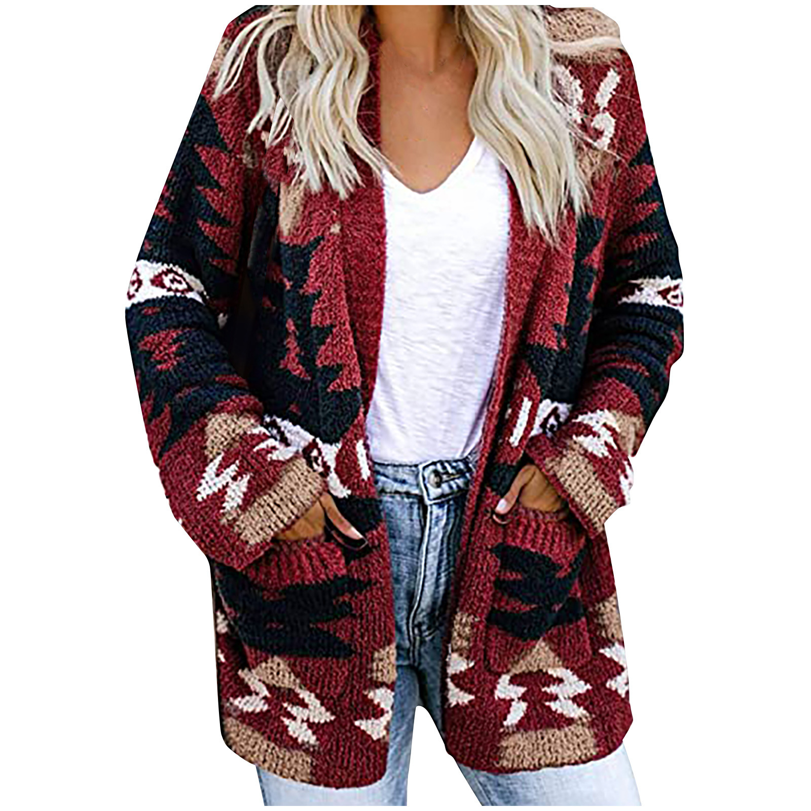 Hot Sale 2021 Fall New Halloween Cardigan Pocket Casual Long Sleeve Kinted Women's Sweaters